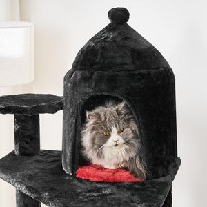 Factory Supply Popular Pet Furniture <strong>Large</strong> <strong>Climbing</strong> Frame Scratcher Components <strong>Cat</strong> <strong>Tree</strong> With Coffin Bed - Product Image 2