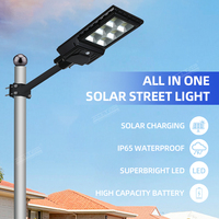 Lampe de rue extérieure étanche ALLTOP Ip65, lampadaire 300w 600w, panneau solaire intégré tout-en-un, éclairage LED pour rue
