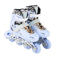 Patins à roulettes ajustables en gros, 4 roues, double boucle, roues en PU, pour le sport en extérieur, idéal pour les débutantes
