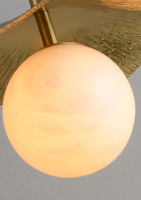 Lustre moderne en marbre de style nordique, design lotus luxueux pour salle à manger, chambre à coucher, hôtel, luminaires suspendus