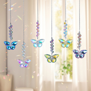 1pc Crystal Suncatcher Window Hanging Butterfly Sun Catchers Colored Crystals Prism <strong>Rainbow</strong> <strong>Maker</strong> for Window Garden Outdoor - Product Image 3