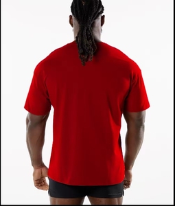 T-Shirt Sportiva da Uomo 95% Cotone 5% Spandex Vestibilità Oversize Stile Sportivo per Fitness e Muscoli in Forma - Product Image 3