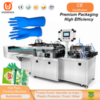 Machine d'emballage horizontale automatique pour sacs PE et gants, 50/100 pièces, machine d'emballage de sachets préformés
