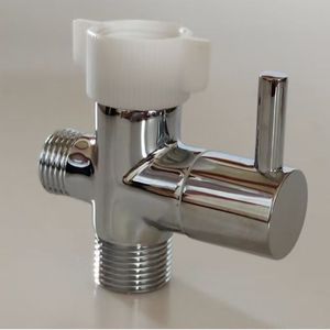 Copper Three Way Valve 3/4 In Chrome Plated For Bidet Toilet Water Supply One In Two Out - Product Image 3