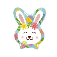 Dessin animé mignon sans BPA conception de lapin de pâques en mélamine ensemble de vaisselle pour enfants assiette à dîner ensemble de vaisselle pour enfants