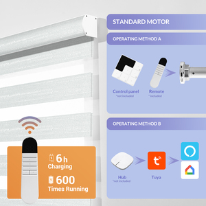 Tapparelle <span class=keywords><strong>Zebra</strong></span> motorizzate per Home Office <span class=keywords><strong>rullo</strong></span> oscurante <span class=keywords><strong>a</strong></span> batteria con tecnica di installazione integrata - Product Image 2