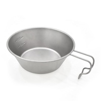 Tasse Sierra en titane pur - Bol de camping ultraléger à poignée fixe - Vente en gros OEM/ODM