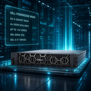 Сервер PowerEdge R840 2U для установки в стойку, с четырьмя процессорами Xeon, DDR4, SAS, NVMe, для баз данных и виртуализации, OEM-поставка - Product Image 2
