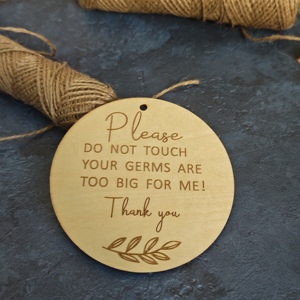 Étiquette en bois « Ne pas toucher au siège auto de bébé », cadeau de naissance, cadeau pour jeunes parents, étiquette pour poussette - Product Image 3