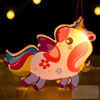 Mid Autumn Festival Laternen Kinder Handmade Cartoon Animal Pvc Leuchten Kaninchen Laterne