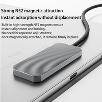 Câble de charge magnétique PD de 2 m adapté à l'iPad Pro Air, charge par contact arrière, câble tressé en nylon, charge rapide 18 W
