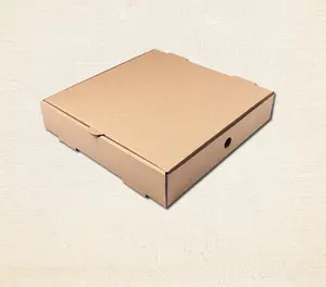 クラフト紙ピザボックス食品包装価格エンバラージュカートン仕上げブランクピザボックスコンテナ