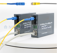 Convertisseur de média fibre optique RJ45 SC 1550 1310 1490 Monomode à fibre unique 10/100/1000 Mbps
