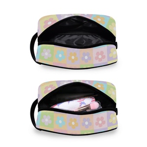 Nouveautés : Trousse de Toilette/Maquillage Imperméable Simple en Tissu Recyclé avec Impression de Logo Personnalisé, Sac de Voyage Hawaïen pour Cosmétiques avec Fermeture Éclair - Product Image 6