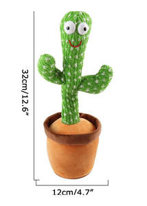 <span class=keywords><strong>Cactus</strong></span> bailarín canto eléctrico baile Sway Twist saxofón descompresión juguete grabación juguete suave Unisex verde - Product Image 5