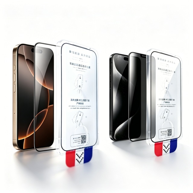 2.5D Tempered Glass Screen Protector iPhone 16 17 Pro Max Full Cover Easy Install Auto-Dust Removal Kit Anti-Shock Mobile Phone