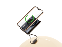 KUANGXIANG 2025 nuevo molde privado 10000mAh banco de energía elegante banco de energía con cargador inalámbrico rápido de 15W y cordón de Cable