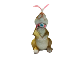 Personnalisable 3D Animal Lapin Éclairage Solaire Jardin Décoration Résine Artisanat pour Extérieur Maison Art Papillon Fait Main Lapin - Product Image 3