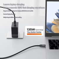 Cable de alimentación para cargador USB C PD de 135W, Cable de conversión de puerto cuadrado a punta delgada tipo C, adecuado para ordenador portátil Lenovo Legion Y7000