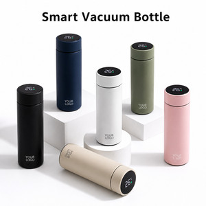 Bouteille d'eau intelligente avec affichage de la température, logo personnalisé, 500 ml, acier inoxydable 316, thermos isotherme, cadeau promotionnel d'entreprise - Product Image 1