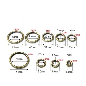 50mm grande taille anneaux à ressort en métal pour sac sangle lien porte-clés anneau fort alliage métal rond joint torique <span class=keywords><strong>boucle</strong></span> pour sac - Product Image 6