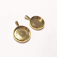 Pendentifs en or de haute qualité, lunette vierge, réglage de Cabochon, plateaux ronds, Base 19mm