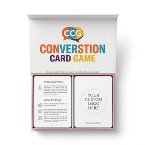 Custom Printing High Quality Party <strong>Gathering</strong> Game Cards Hot Stamping Coated Paper Material 2 in 1 Playing Cards with Tuck Box - Product Image 1