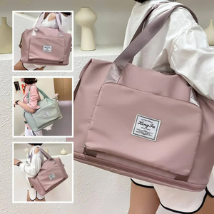 Bolsa de Viaje Deportiva al por Mayor para Mujer, Bolso de Hombro Casual de Calidad, Bolso de Mano con Doble Cremallera, Bolsa Expandible Grande, Nueva Moda Femenina, Equipaje - Product Image 4