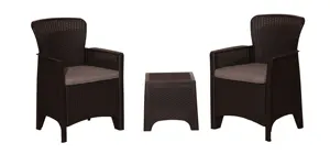 PP Material Wicker Look 3-teiliges Bistro-Set Blacony Garden Patio Furniture Bistro-Set