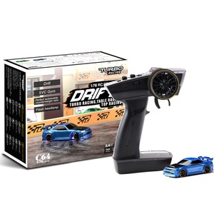 Voiture de course RC <span class=keywords><strong>Turbo</strong></span> <span class=keywords><strong>Racing</strong></span> 1:76 C64 <span class=keywords><strong>Drift</strong></span> avec gyroscope, radiocommande entièrement proportionnelle, jouets RTR pour adultes et adultes - Product Image 1