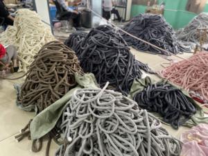 Treccia di filato di tubo gigante di alta qualità lavabile in lavatrice grande braccio di filato per maglieria filato a treccia grossa - Product Image 6