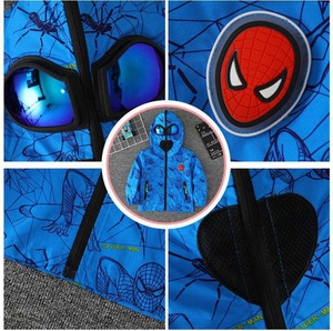 Nouvelle Veste Enfant Printemps Automne 2022, Gilet Bébé Type Spider-Man en Coton, Blouson Coupe-Vent à Capuche Dessin Animé pour Garçon - Product Image 6