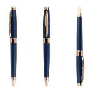 Bolígrafos de Metal de Alta Gama en Azul Marino, Bolígrafo de Tinta Azul de Buena Calidad, Grabado con Logotipo Personalizado para Regalo - Product Image 5