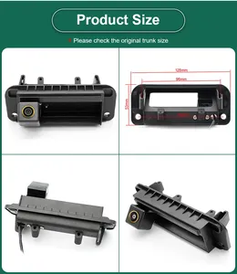 Greneyi HD AHD 1080P Xe Phía Sau Xem Thân Cây Xử Lý Máy Ảnh Cho <span class=keywords><strong>Mercedes</strong></span> Benz C Class C180 <span class=keywords><strong>C200</strong></span> C260 MB W204 W205 S204 W212 2011-2013 - Product Image 3