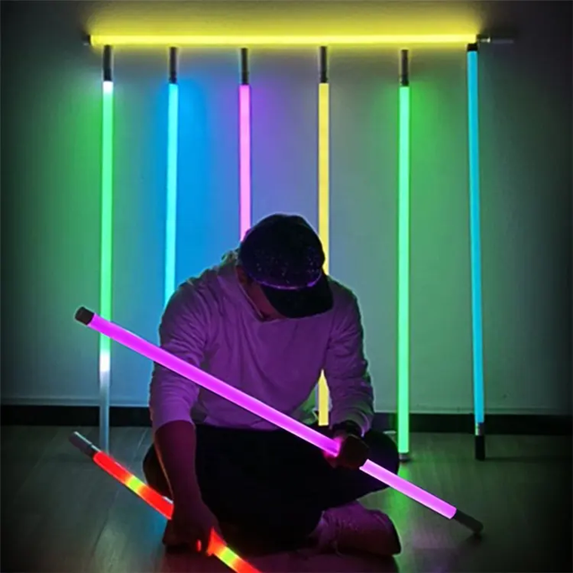 Tripod 60cm/90cm/120cm Smart RGB LED Tube Light  Wireless Control Rechargeable Battery Portable Design for 360 Photo