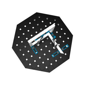 GPPH SteelPlus OCT octagonal <b>welding</b> <b>bench</b>, 1x1m, 12mm thick, 16mm holes on a 50x50mm grid - Product Image 3