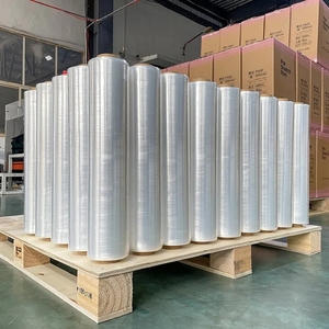 Durable 300% Stretch Wrap 1500ft Soft LLDPE PE <strong>Plastic</strong> <strong>Shrink</strong> Film Roll Moisture Proof Machine Grade High Roll Pallet Packing - Product Image 1