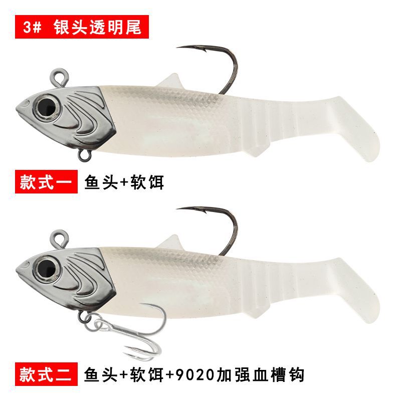 3 silver head and transparent tail