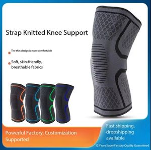 Vente directe du fabricant Genouillères tricotées antidérapantes en nylon respirant et chaud pour hommes et femmes Running Basketball Cycling Fitness - Product Image 3