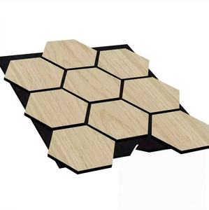 Panneaux en fibre de polyester hexagonaux, bricolage, dalles acoustiques pour murs et plafonds, modernes, écologiques, réduction du bruit de 29 dB, utilisation au bureau, insonorisation - Product Image 4