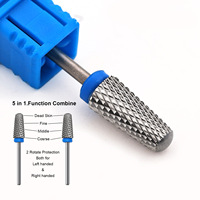 Tête de ponçage en acier au tungstène pour nail art, à double sens, à dents croisées, pour élimination rapide des peaux mortes, pour usage transfrontalier