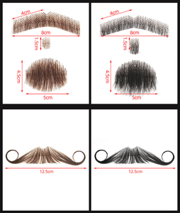 Baffo Finto Realistico, Barba in Capelli Umani Annodata a Mano, Peli Facciali Invisibili dall'Aspetto Naturale, Barba Finta da <span class=keywords><strong>Uomo</strong></span> - Product Image 5