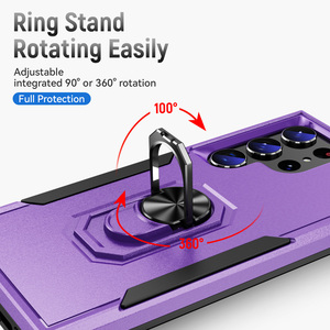Colore contrasto cavalletto magnetico Antishock TPU PC Cover posteriore per <span class=keywords><strong>Samsung</strong></span> <span class=keywords><strong>Galaxy</strong></span> S24 ULTRA S23 Ultra armatura custodia per telefono s22 - Product Image 3