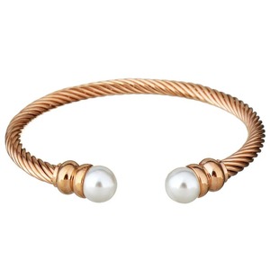 Bracelet ouvert torsadé en acier inoxydable, tendance, bijoux de haute qualité pour femmes - Product Image 3