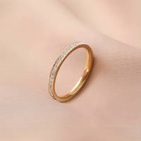 Bague en zircone, cadeau romantique pour elle, pour la Saint-Valentin, les mariages, les promesses, les fiançailles, pour femmes, bijoux en acier inoxydable noir