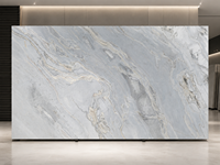 Dalles de marbre bleu Fendi avec veinage bleu pour vanités de salle de bain, lavabos en pierre, revêtements de sol de hall, escaliers, îlots de cuisine