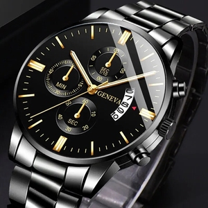 Orologio da <span class=keywords><strong>Uomo</strong></span> in <span class=keywords><strong>Acciaio</strong></span> Inossidabile alla Moda, Orologio da Polso al Quarzo di Lusso con Calendario, Orologi da <span class=keywords><strong>Uomo</strong></span> per Affari, Orologio Montre Homme - Product Image 1