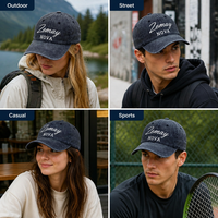 Casquette de baseball personnalisée style Boston, effet vieilli, 6 panneaux, réglable, brodée, type Dad Hat, vente en gros, faible MOQ