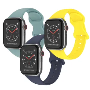 Wholesale Bulk Soft Silicone Watch Strap 38/40/41/42/44/45/49mm Sport Smart Watch Bands For Apple Watch Rubber Wristbands