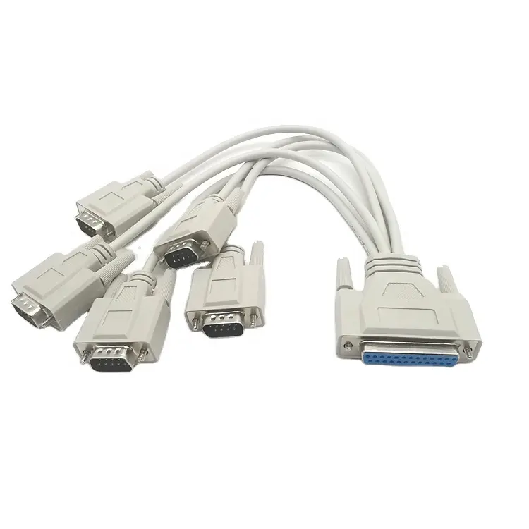 30CM Grey DB25 Male to DB9 Female RS232 Serial Cable
